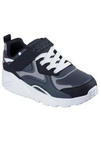 Sneaker Skechers "UNO LITE", Jungen, Gr. 32, schwarz (grau, schwarz), Lederimitat, Schuhe Sneaker, Freizeitschuh mit Memory Foam, Gr&ouml;&szlig;enschablone zum Download