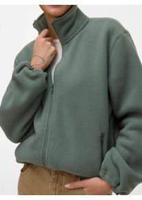 V&eacute;ro Moda Fleecejacke VERO MODA "VMJANNIE LS FLEECE ZIP JACKET EXP", Damen, Gr. L, laurel wreath, Fleece, Obermaterial: 100% Polyester, unifarben, normal, Jacken Fleecejacke, Kunstfaser