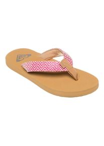 Sandale Roxy "Porto Raffia", M&auml;dchen, Gr. 35, lila (raspberry), Obermaterial:Obermaterial: 90% synthetischer Bast/10% Microfaser, Futter: 100% Textil, Laufsohle: 100% TPR;, Schuhe Sandale