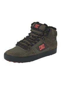 Winterboots DC Shoes "PURE HIGH-TOP WC WNT", Herren, Gr. 44, olive, schwarz, Leder, Synthetik, Schuhe Winterboots, Winterschuhe, Sneakerboots, Schn&uuml;rboots, Wintersneaker, gef&uuml;ttert