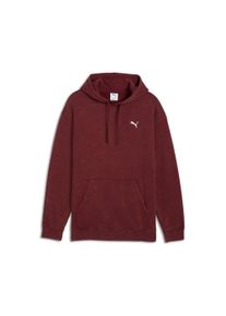 Kapuzensweatshirt Puma "ESS ELEVATED RELAXED WASH HOODIE FL", Herren, Gr. S, rot (ruby shimmer), Fleece, Obermaterial: 66% Baumwolle, 34% Polyester, bedruckt, relaxed fit normal, angesetztes B&uuml;ndchen, Sweatshirts Kapuzensweatshirt, f&uuml;r sportlichen und l&auml;ssigen Look, aus weicher Baumwollmischung