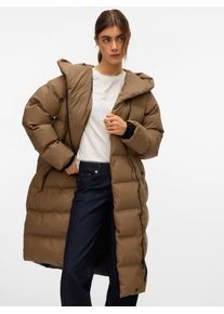 V&eacute;ro Moda Steppmantel VERO MODA "VMMIRIAM LONG COATED COAT BOO", Damen, Gr. S, cub, Steppware, Obermaterial: 100% Polyester, unifarben, regular fit, Rippb&uuml;ndchen, M&auml;ntel Steppmantel