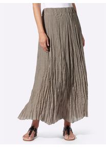 Schlupfrock Heine, Damen, Gr. 46, taupe, 55% Polyester, 45% Viskose, unifarben, lang, R&ouml;cke Schlupfrock