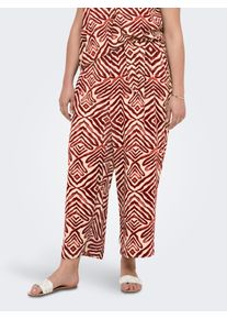 Culotte Only CARMAKOMA "CARSHILLA CULOTTE PANT AOP BS", Damen, Gr. 46, N-Gr, hot chocolate aop:tribe, Web, Obermaterial: 100% Polyester, bedruckt, 7/8-L&auml;nge, Hosen Culotte, Sommerhose