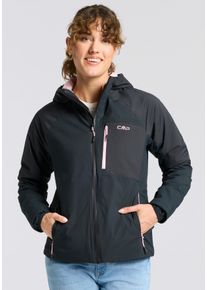 Funktionsjacke CMP, Damen, Gr. 36, nero, antraci, Obermaterial: 100% Polyester. Futter: 100% Polyester, Jacken Funktionsjacke