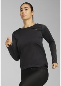 Laufshirt Puma "W RUN VELOCITY LONG SLEEVE (POLY)", Damen, Gr. L, schwarz (Puma schwarz), Web, Obermaterial: 100% Polyester, unifarben, slim fit normal, Rundhals, Shirts Laufshirt, ergonomische Schnittf&uuml;hrung, Slim Fit, lang&auml;rmlig, atmungsaktiv