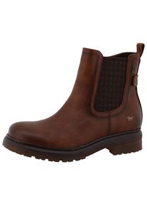 Winterstiefelette Mustang Shoes "Patricia", Damen, Gr. 37, dunkelbraun, Lederimitat, Textil, used, Schuhe Winterstiefelette, Winterboots, Stiefelette mit TEX-Membrane
