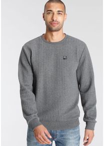 Sweatshirt AJC, Herren, Gr. M (48/50), grau (anthrazit), Sweatware, Obermaterial: 98% Polyester, 2% Elasthan, schmal, Rundhals, Sweatshirts Sweatshirt, schmal geschnitten, unifarben, Rundhalsausschnitt