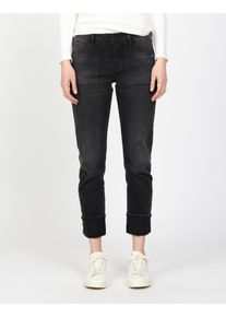 Boyfriend-Jeans Gang "94NICA WORKER", Damen, Gr. 31, N-Gr, schwarz (worn schwarz wash), Denim/Jeans, Obermaterial: 98% Baumwolle, 2% Elasthan, regular fit kn&ouml;chelfrei, Jeans Boyfriend-Jeans, cooler, androgyner Look, Topseller