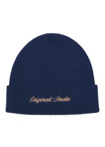 Jack & Jones Beanie JACK & JONES "JACNORREBRO REGULAR BEANIE NOOS", Herren, blau (ocean cavern), Strick, Baumwollmischung, unifarben, M&uuml;tzen Beanie