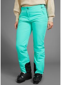 Skihose Maier Sports, Damen, Gr. 54, N-Gr, gr&uuml;n (electric gr&uuml;n), Obermaterial: 100% Polyester, Hosen Skihose, Wasserdicht & verstellbarer Taillenbund & gro&szlig;e Gr&ouml;&szlig;en