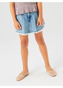 Jeansrock name it "NKFBELLA WIDE DNM SKORT 2630-BE J", M&auml;dchen, Gr. 146, blau (medium blau denim), Denim/Jeans, Obermaterial: 100% Baumwolle, unifarben, kurz, R&ouml;cke Jeansrock