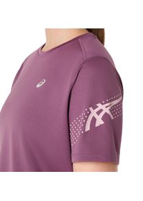 Laufshirt asics "ICON SS TOP", Damen, Gr. M, velvet lila, Obermaterial: 100% Polyester, Shirts Laufshirt