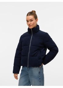 V&eacute;ro Moda Steppjacke VERO MODA "VMDEBRA SHORT JACKET GA ENT", Damen, Gr. S, blau (navy blazer), Web, Obermaterial: 100% Polyester, unifarben, regular fit, elastischer Bund, Jacken Steppjacke