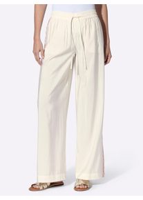 Webhose Heine, Damen, Gr. 46, Normalgr&ouml;&szlig;en, champagner, grapefruit, 87% Viskose, 13% Polyester, bedruckt, gemustert, mehrfarbig, unifarben, Hosen Webhose