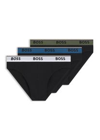 Slip BOSS, Herren, Gr. L, schwarz 003, Jersey, Obermaterial: 95% Baumwolle, 5% Elasthan, unifarben, k&ouml;rpernah, Unterhosen Slip, aus elastischer Baumwolle, mittlere Bundh&ouml;he