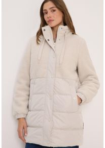 Steppmantel Cecil, Damen, Gr. M (40), teddy vanillewei&szlig;, Steppware, Obermaterial: 100% Polyester. Futter: 100% Polyester, Strukturmuster, unifarben, regular fit ca. Mitte Oberschenkel, elastischer Bund, M&auml;ntel Steppmantel, mit Tunnelzug am Kragen