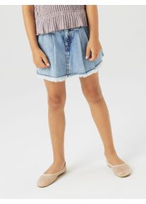 Jeansrock name it "NKFBELLA WIDE DNM SKORT 2630-BE J", M&auml;dchen, Gr. 134, blau (medium blau denim), Denim/Jeans, Obermaterial: 100% Baumwolle, unifarben, kurz, R&ouml;cke Jeansrock