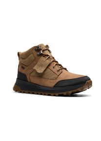 Trekkingschuh Clarks "ATL TrekHi GTX", Herren, Gr. 40, braun (hellbraun), Nubukleder, Schuhe Trekkingschuh, Trekking Schuh, Boots mit Gore-Tex