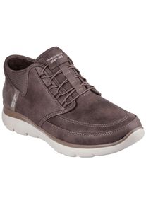 Slip-On Sneaker Skechers "SUMMITS", Herren, Gr. 41, braun, Textil, Schuhe Slip-On Sneaker, Schn&uuml;rboots, Mid Cut Sneaker mit Hands Free Slip-Ins&trade;