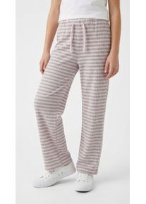 Jerseyhose name it "NKFSURAJA STRAIGHT PANT NOOS", M&auml;dchen, Gr. 122, N-Gr, pirouette, Rippware, Obermaterial: 95% Baumwolle, 5% Elasthan, geringelt, gestreift, straight fit kn&ouml;chellang, Hosen Jerseyhose