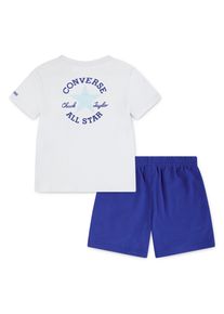 T-Shirt & Shorts Converse "CNVB ULTIMATE ESSENTIAL DCTP S", Jungen, Gr. 98 (3), Converse blau, Obermaterial: 60% Baumwolle, 40% Polyester, KOB Set-Artikel T-Shirt & Shorts, zweiteiliges Set, f&uuml;r Kinder, sportlicher Stil