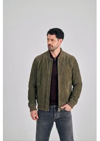 Lederjacke Freaky Nation "Ted-FN", Damen, Gr. M(46), grau (anthrazit), Oberstoff: 100% Leder, Futter: 100% Polyester, klassisch, Jacken Lederjacke