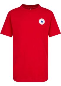 Kurzarmshirt Converse "f&uuml;r Kinder", Jungen, Gr. 146/152 (158), rot (enamel rot), Stoff, Obermaterial: 100% Baumwolle, bedruckt, unifarben, normal, Rundhals, eingesetzt abgesteppt, Shirts Kurzarmshirt, Kurzarm, sportlicher Stil, Rundhalsausschnitt, elastisches Material