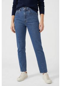 Straight-Jeans Calvin Klein Jeans "HGH RS STRGHT CK ESS", Damen, Gr. 32, L&auml;nge 34, pacifico, Denim/Jeans, Obermaterial: 98% Baumwolle, 2% Elasthan, straight fit normal, Jeans Straight-Jeans, Mit G&uuml;rtelschlaufen