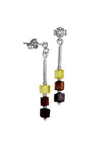 Paar Ohrh&auml;nger OSTSEE-SCHMUCK "- W&uuml;rfel - Silber 925/000 - Bernstein" Gr. 35, silber (silber 925, silberfarben, wei&szlig;), Ohrringe, Damen, Silber 925 (Sterlingsilber), Paar Ohrh&auml;nger