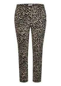 5-Pocket-Hose KjBRAND "Betty Hosenr&ouml;hre in Baumwolle/ Satin, bedruckt", Damen, Gr. 46, N-Gr, grau (hellgrau), Satin, Obermaterial: 97% Baumwolle, 3% Elasthan, bedruckt, figurbetont kn&ouml;chellang, Hosen 5-Pocket-Hose, ideal bei schlanken Oberschenkeln