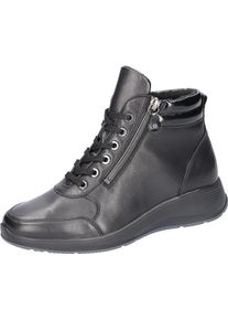 Waldl&auml;ufer Stiefelette WALDL&Auml;UFER "Kalea", Damen, Gr. 8 (42), schwarz, Lackleder, Nappaleder, unifarben, Schuhe Stiefelette, Bequemschuh, Winterboots in Komfortweite H (= sehr weit)
