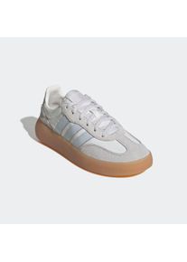 Sneaker adidas Sportswear "BARREDA DECODE KIDS", Damen, Gr. 39, core wei&szlig;, halo blau, grau one, Leder, Textil, Schuhe Sneaker, inspiriert vom adidas Handball Spezial, f&uuml;r Kinder & Jugendliche