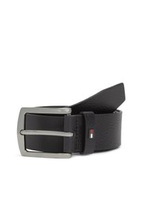 Lederg&uuml;rtel Tommy Hilfiger "DENTON PEBBLE 4.0 cm breit", Damen, Gr. 85, schwarz, Obermaterial: 100% Rindsleder, G&uuml;rtel Lederg&uuml;rtel, aus Narbenleder