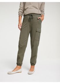 Jogger Pants Heine, Damen, Gr. 46, Normalgr&ouml;&szlig;en, braun (schlamm), 70% Baumwolle, 25% Polyester, 5% Elasthan, unifarben, lang, Hosen Jogger Pants