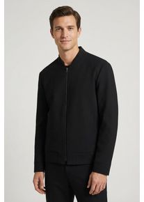 Sweatjacke Cinque "CICROSS", Damen, Gr. XXL, schwarz, Sweatware, Obermaterial: 52% Polyester, 21% Polyamid, 17% Viskose, 10% Elasthan, unifarben, regular fit normal, Rundhals, B&uuml;ndchen, Sweatjacken Sweatjacke, mit Stehkragen, Regular Fit, 2-Wege-Rei&szlig;verschluss