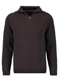 Troyer Ragman, Herren, Gr. 54, braun, Strick, 100% Baumwolle, hoch geschlossener Ausschnitt, Pullover Troyer