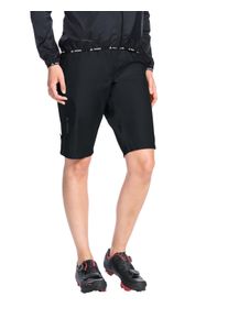 Regenhose Vaude "WOMEN'S DROP SHORTS", Damen, Gr. 40, N-Gr, schwarz (schwarz uni), Obermaterial: 100% Polyester, Hosen Regenhose, sportlicher Stil, f&uuml;r Radsportaktivit&auml;ten, wasserdicht, winddicht