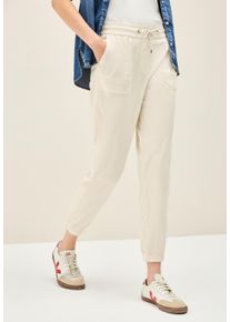 Cargohose Cecil "Style Tracey", Herren, Gr. XXL (46), L&auml;nge 28, beige (light beige), Web, Obermaterial: 71% Baumwolle, 25% Polyamid, 4% Elasthan, unifarben, schmal lang, Hosen Cargohose, mit elastischer Bund mit Tunnelzug