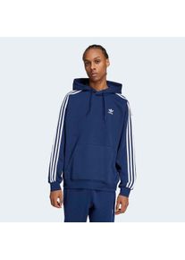 Sweatshirt adidas originals "ADICOLOR BAGGY FIT HOODIE", Herren, Gr. XXL, blau (night indigo, wei&szlig;), Obermaterial: 70% Baumwolle, 30% Polyester, Rundhals, angesetztes B&uuml;ndchen, Sweatshirts Sweatshirt