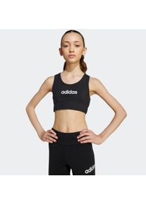 Sport-BH adidas Sportswear "ESSENTIALS BH KIDS", M&auml;dchen, Gr. 140, N-Gr, schwarz-wei&szlig; (schwarz, wei&szlig;), Obermaterial: 93% Baumwolle, 7% Elasthan, BHs Sport-BH, f&uuml;r Kinder, sportlicher Stil, sanfter Halt, Gummizug, pflegeleicht