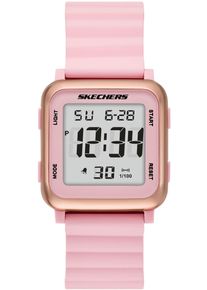 Chronograph Skechers "BECKWORTH", rosa (rosa, pink), Armbanduhren, Damen, Chronograph, Quarzuhr, Armbanduhr, Damenuhr, Silikonarmband, digital, Stoppfunktion