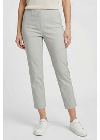 Stoffhose KjBRAND "Susie XS Ankle Bengaline", Herren, Gr. 46, N-Gr, silber (silberfarben, grau), Web, Obermaterial: 80% Viskose, 17% Polyamid, 3% Elasthan, skinny fit kn&ouml;chellang, Hosen Stoffhose, Sommerhose mit Schlupfbund
