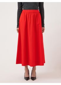 Maxirock Y.A.S "YASCOLEA HW ANKLE SKIRT S. NOOS", Damen, Gr. 36, fiery rot, Web, Obermaterial: 100% Baumwolle, unifarben, ausgestellt kn&ouml;chellang, R&ouml;cke Maxirock