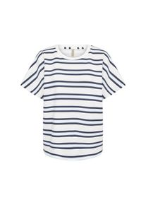 T-Shirt soyaconcept "SC-BARNI 50", Damen, Gr. L, navy combi, Single Jersey, Obermaterial: 48% Modal, 48% Polyester, 4% Elasthan, geringelt, gestreift, figurumspielend normal, Rundhals, angeschnitten, Shirts T-Shirt