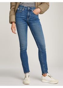 Skinny-fit-Jeans Calvin Klein Jeans "SKINNY", Herren, Gr. 34, L&auml;nge 34, blau (denim medium), Denim/Jeans, Obermaterial: 94% Baumwolle, 4% Elastomultiester, 2% Elasthan, unifarben, skinny fit, Jeans Skinny-fit-Jeans, im 5-Pocket-Style