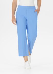 Culotte Stehmann "FENJA", Damen, Gr. 46, N-Gr, zenith blau, Stoff, Obermaterial: 65% Viskose, 30% Polyamid, 5% Elasthan, straight fit 7/8-L&auml;nge, Hosen Culotte, Sommerhose mit elastischem Bund und geradem Bein
