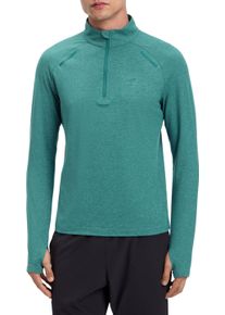 Rollkragenshirt Energetics "HE.-LANGARMSHIRT CUSCO IV M", Damen, Gr. L, melange, blau petrol,, Obermaterial: 88% Polyester, 12% Elasthan, Shirts Rollkragenshirt, k&ouml;rpernah geschnitten, Langarm, mit Half Zip, f&uuml;r Sport