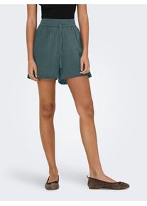 Shorts Only "ONLTIZANA STRING COTTON SHORTS WVN", Damen, Gr. S, N-Gr, balsam gr&uuml;n, Web, Obermaterial: 100% Baumwolle, unifarben, loose fit kurz, Hosen Shorts, Baumwolle, loose fit
