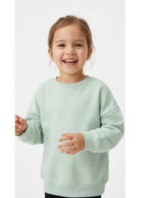 Sweatshirt KIDS Only "KOGSWEAT L/S CREW OVERSIZE SWT NOOS", M&auml;dchen, Gr. 110/116, aqua foam, Sweatware, Obermaterial: 60% Baumwolle, 40% Polyester, unifarben, Basic, loose fit h&uuml;ftlang, Rundhals, Rippb&uuml;ndchen, Sweatshirts Sweatshirt